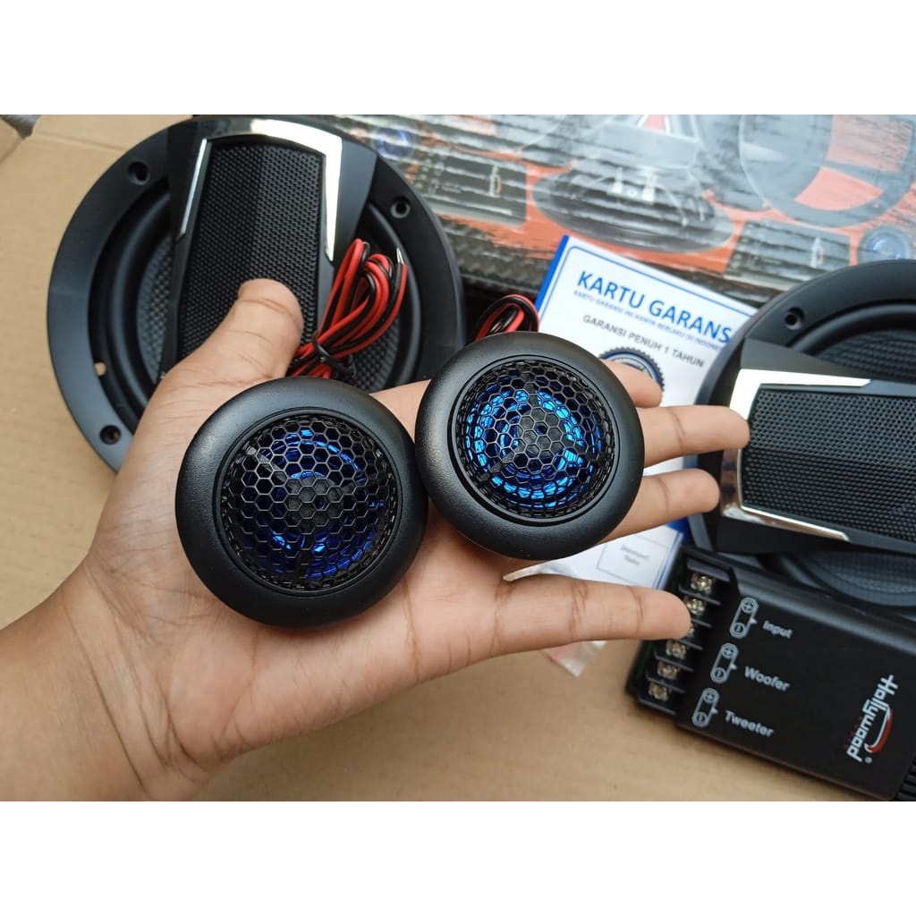 speaker mobil / speaker split 2 way / tweeter speaker mobil hollywood / speaker mobil hollywood HW-6536/5 Speaker Split 2-Way Hollywood HW-6535 6 Inch 1 Set Audio Pintu Mobil