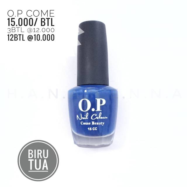 O.P come beauty kutek / nail polish ( non halal) BIRU TUA