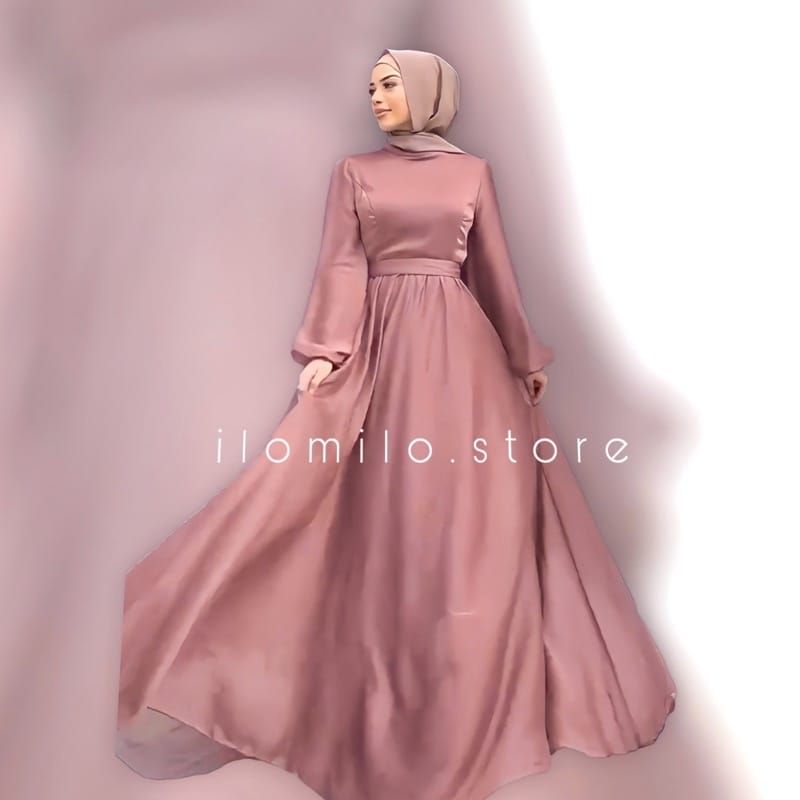 gamis satin roberto cavalli