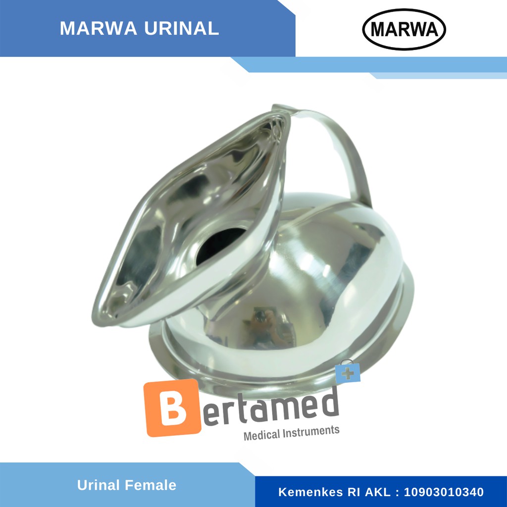 MARWA Urinal Female Stainless Steel / Pispot Wanita Stainless Steel