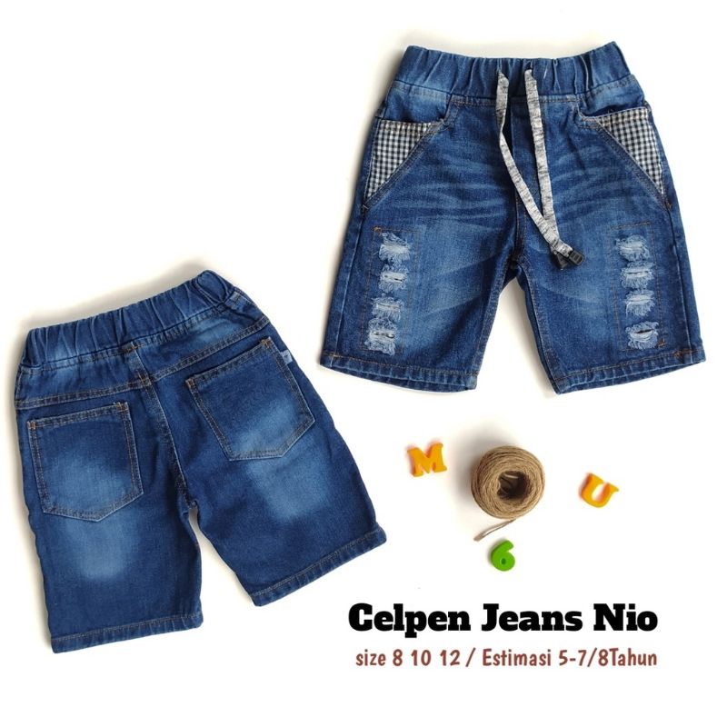 Celana Pendek Celpen Jeans Anak Cowok Laki Laki Usia  2 3 4 5 6 7 8 9 Tahun Variasi Repad