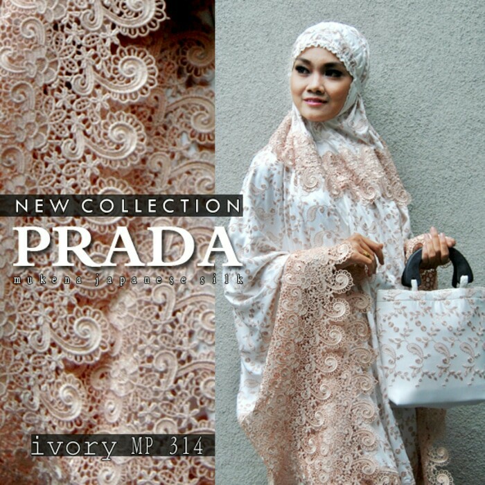 Unik MUKENA PRADA SWAROVSKI PUTIH RENDA COKLAT MILO Diskon