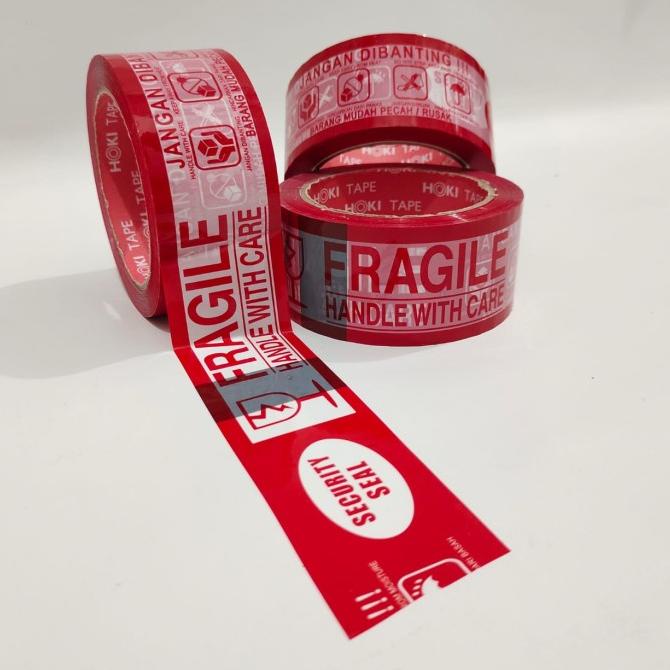 

[ varostore90 ] 1DUS=72ROLL FRAGILE MERAH 48MM X100YARD PROMO MURAH HOKI TAPE