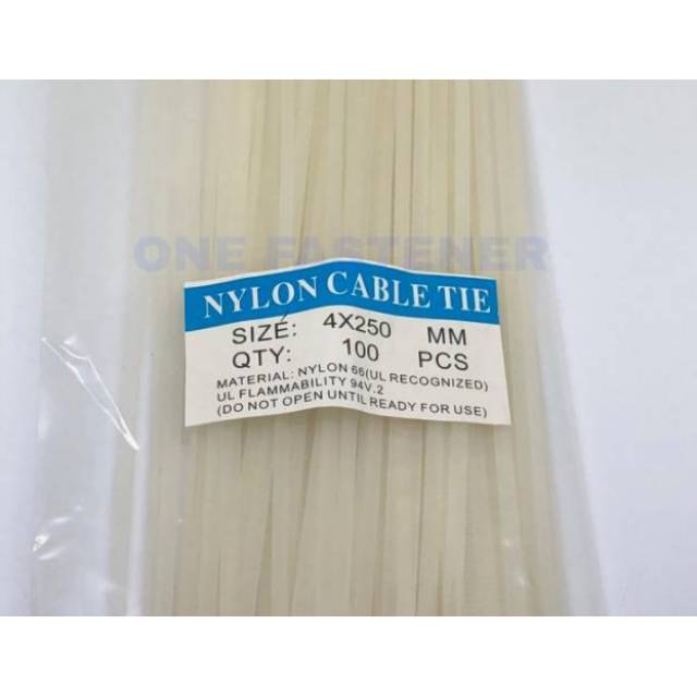 Kabel Ties Cable Tie Kabel Tie 4X250 mm 25cm PUTIH 100pc