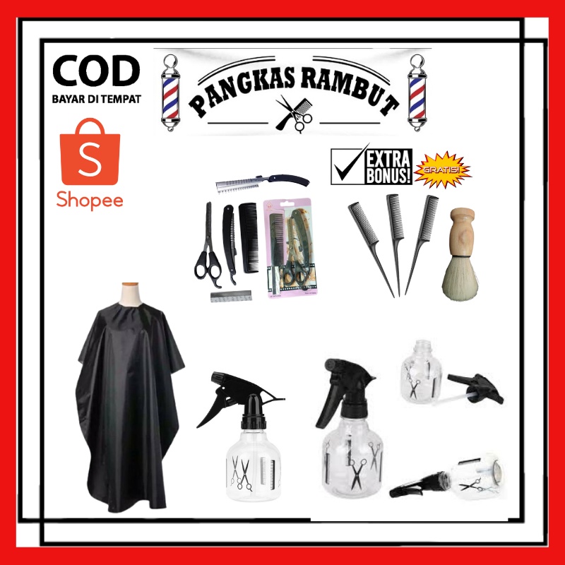 Paket Peralatan Pangkas Rambut Lengkap Alat Pencukur Rambut
