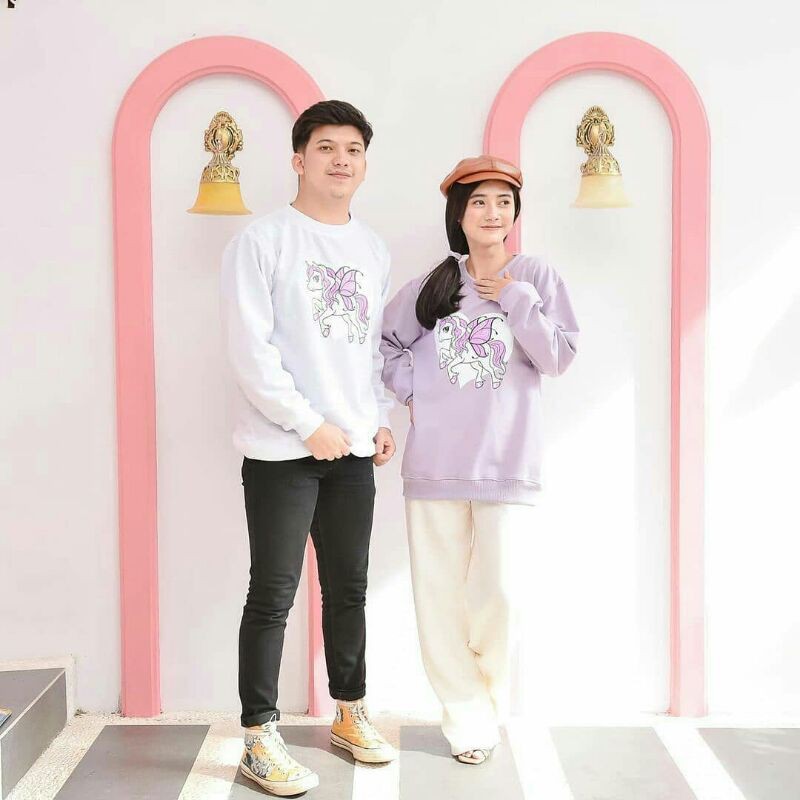 unicorn purple-sweater couple-sweater karakter-sweater cewek-sweater cowok