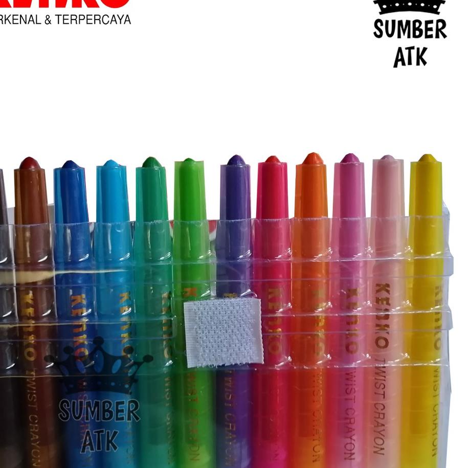 

10.10 BIG SALE FASION Crayon Kenko 12 Color Twist Crayon Mini ( PVC BAG ) - 1 SET