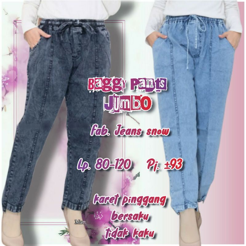 celana jeans snow jumbo lp 80-120 baggy pants bagy pants begy pants begi pants begipen