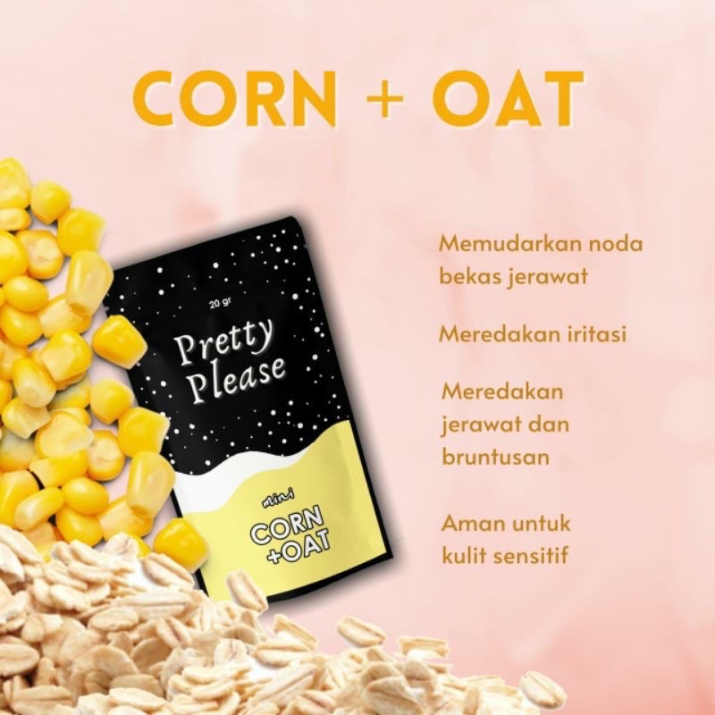 (STOKIES)✅ BPOM NEW VARIAN PRETTY PLEASE HONEY+CORN+OAT CORN ORIGINAL MASK  BY PREETY PLEASE