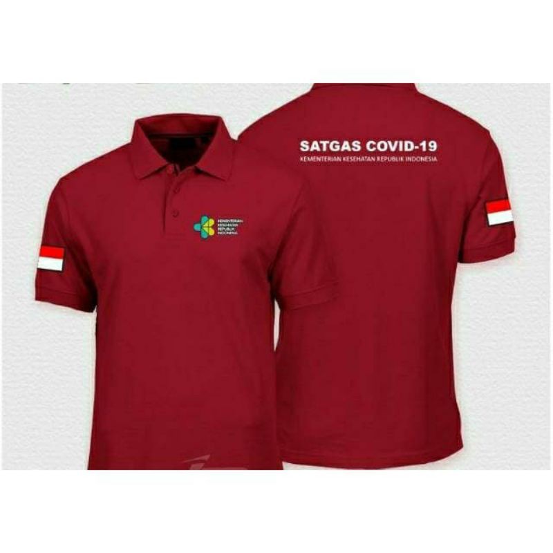 POLOSHIRT KAOS POLO SATGAS COVID 19 KEMENTERIAN KESEHATAN REPUBLIK INDONESIA - KAOS POLO KEMENKES