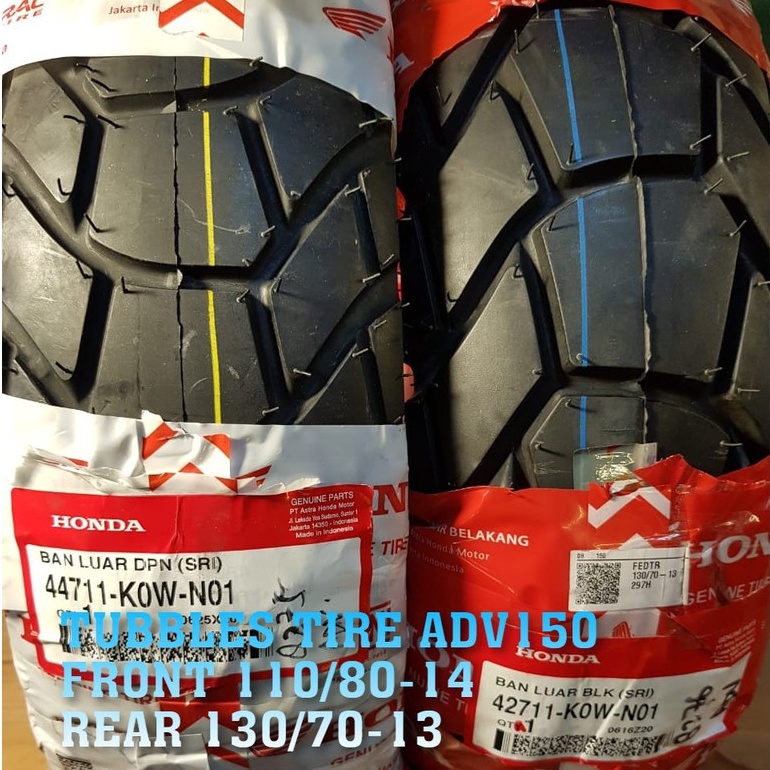 (ADV150) HONDA ORI - BAN LUAR DEPAN BELAKANG 110/80-14 DAN 130/70-13 44711K0W-N01/ 42711K0WNN01