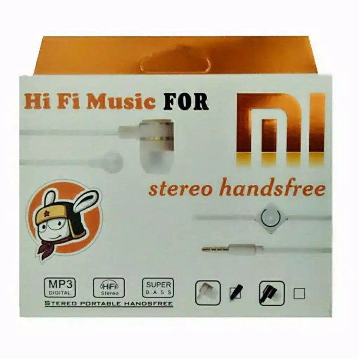 Headset Handsfree Earphone XIAOMI MI Stereo Plus Mic HF31 Grosir