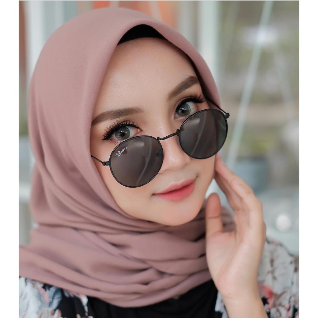 BARU -Kacamata Hitam Fashion Hijab Wanita - Kacamata Oval Hits Selebrietis Frem Elegant Dan Kekinian