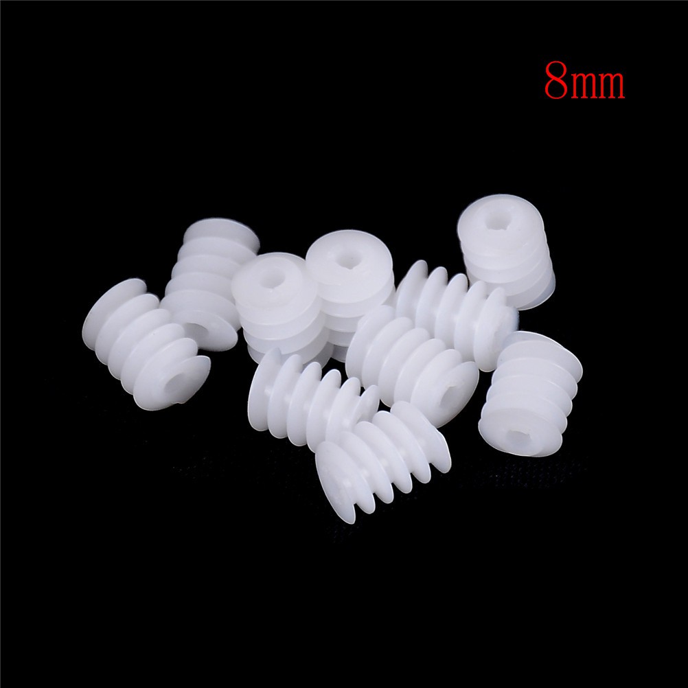 10Pcs Gear Cacing Bahan Plastik Ukuran 6x8mm 2mm untuk Mainan DIY 0 0 0 0 0