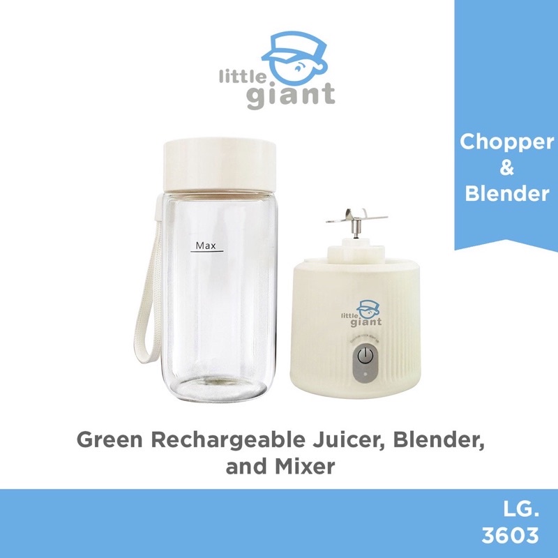 Little Giant Electric Rechargeable Juicer, Blender, and Mixer - LG 3603/Little giant perlatan MPASI