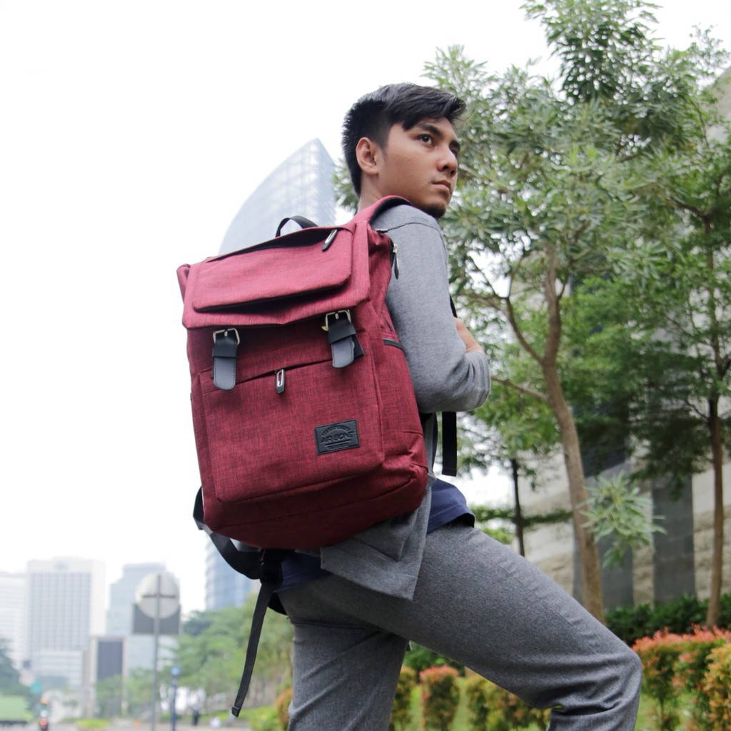 Tas Ransel Laptop - Backpack Laptop 14 Inch Travel Multigungsi Kekinian Pria Wanita Cewek Cowok