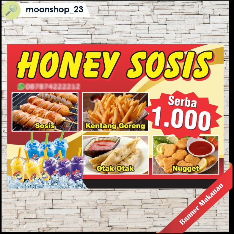 Spanduk Makanan  Beku desain spanduk kreatif