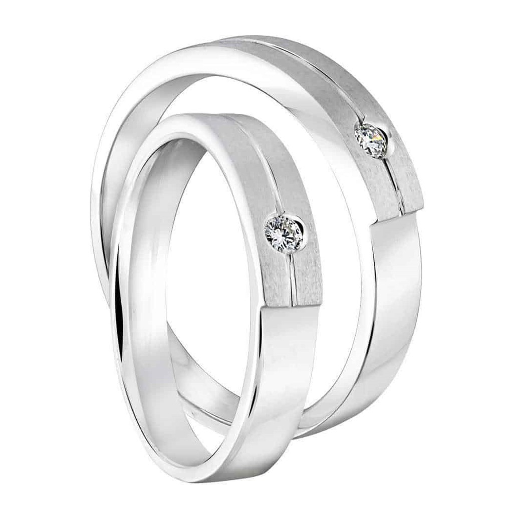 Gratis Ukir Nama Bisa Pesan Model Garansi Silver Asli Cincin Kawin Couple Perak Tunangan ID489