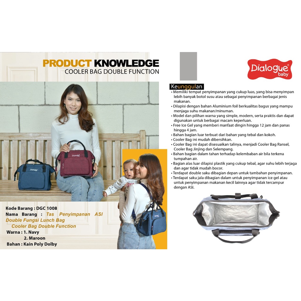 Dialogue Baby Cooler Lunch Bag Tas Pendingin Penyimpan ASI