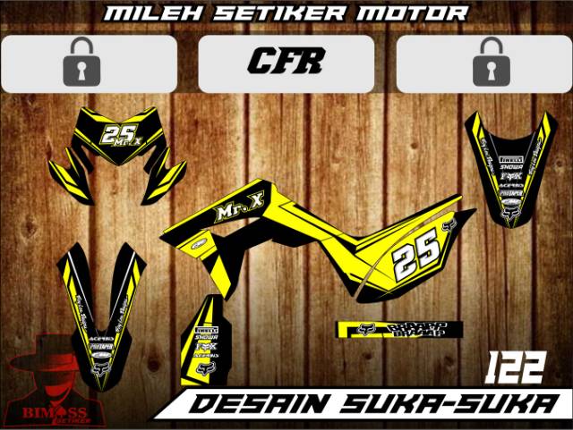 Decal stiker motor crf