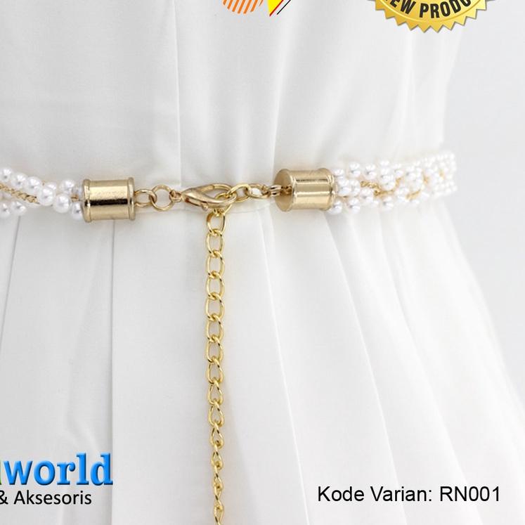 Auroraworld ikat pinggang Belt wanita gesper rantai mewah untuk dress gamis tunik ikat Pinggang Fash