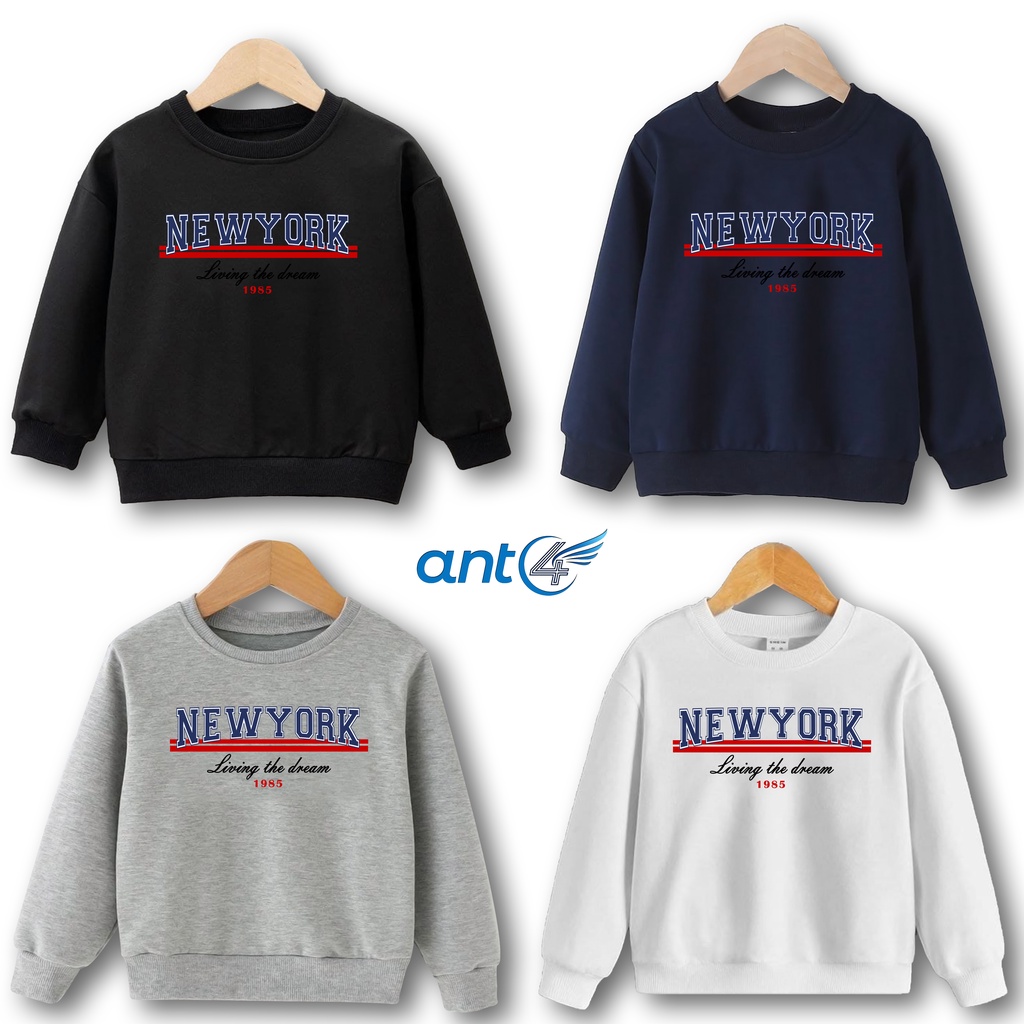 SWEATER anak laki laki usia 2 - 12 tahun jaket switer anak perempuan new york living