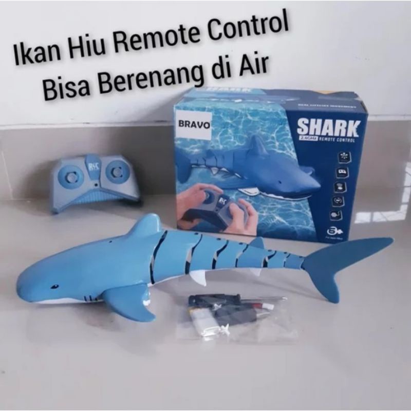 Rc 2.4Ghz Toy Shark Mainan Remot Control Ikan Hiu Bisa Berenang / Ikan Hiu Shark