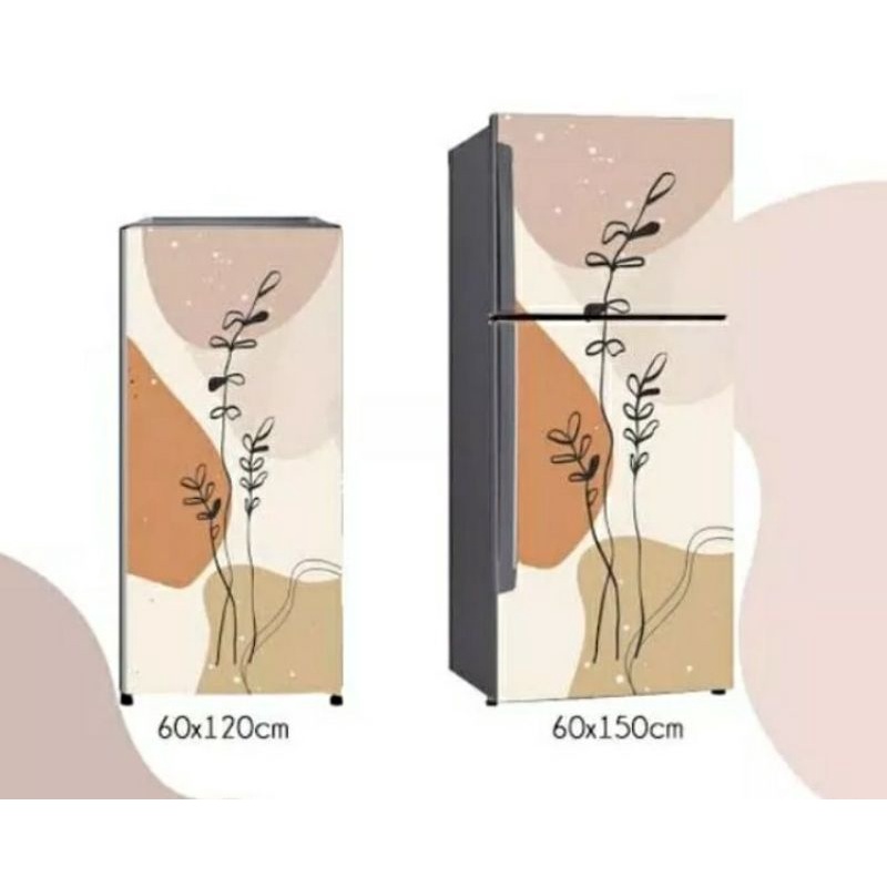 Sticker Kulkas Pintu 1,Motif Bunga