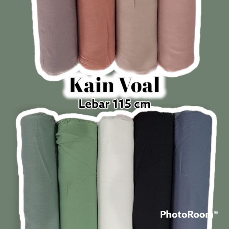Kain katun Voal paris premium bahan kerudung bisa furing polosan