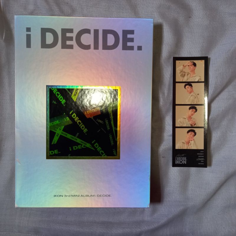 ALBUM I DECIDE IKON GREEN VER + PHOTOSTRIP / 4 CUT PHOTOCARD JUNHOE JUNE