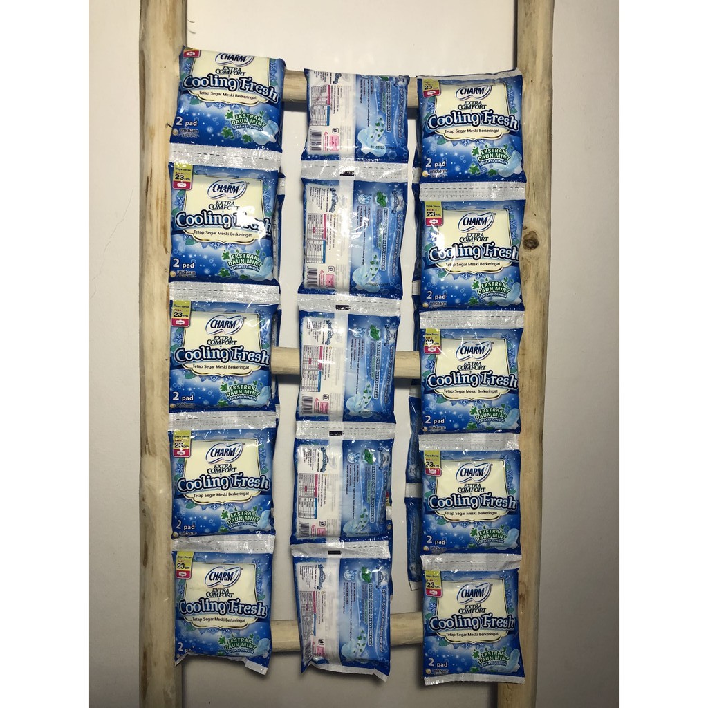 Charm Cooling Fresh Pembalut Extra Comfort 23Cm Wing Isi 20 Pads Softex Charm Wanita Ekstrak Daun Mint Softek Unicharm Tetap Segar Meski Berkringat Original Ekonomis