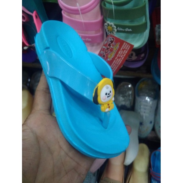 Sandal jepit anak perempuan bts impor