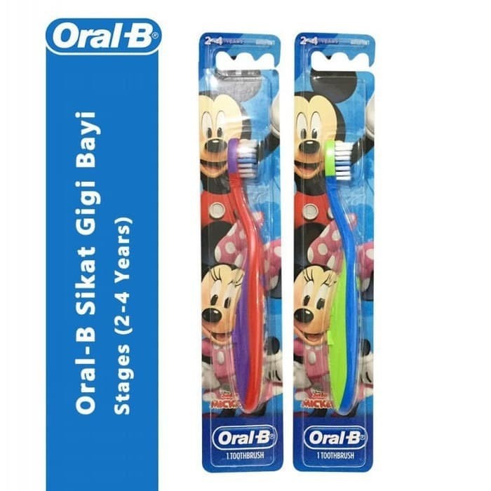 Oral-B Kids Toothbrush Baby Soft And Extra Soft (Stages 1/2/3/4) / Sikat Gigi Anak (Step 1/2/3/4)