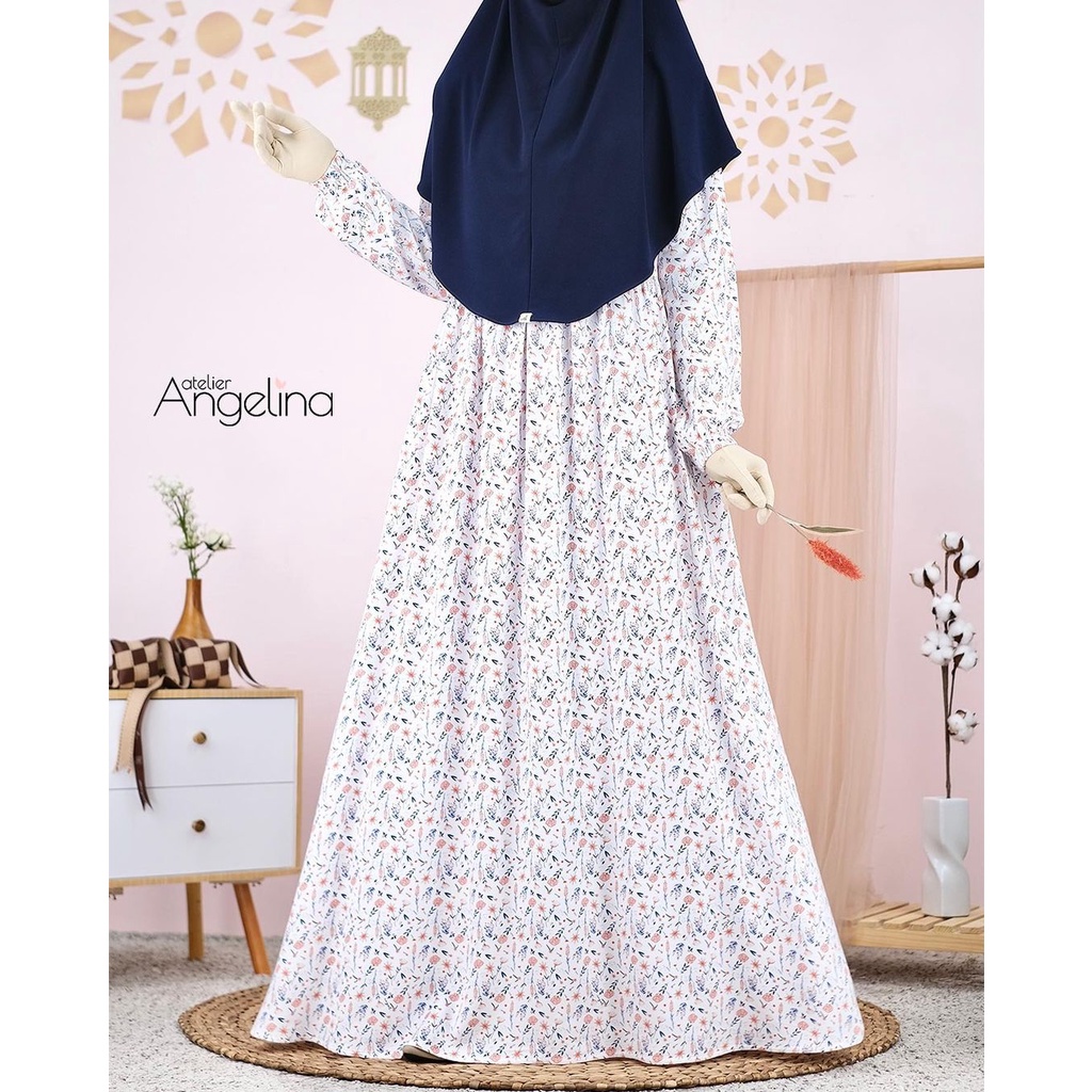 Atelier Angelina Sarah Dress Tropical Plant White Size S | Little Sarah Tropical Plant White size 10