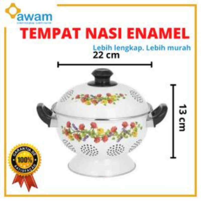 (COD/FREE ONGKIR) Rice bowl tempat wakul nasi Ideal 22/24 cm asli ori tebal