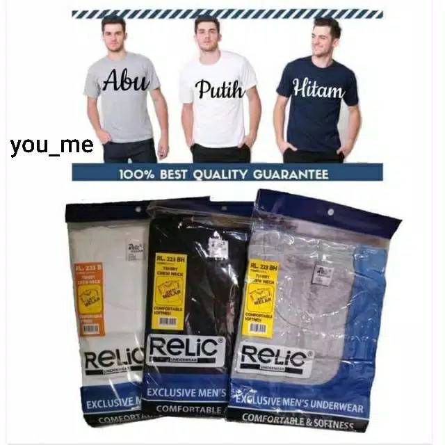 kaos dalam pria oblong Relic