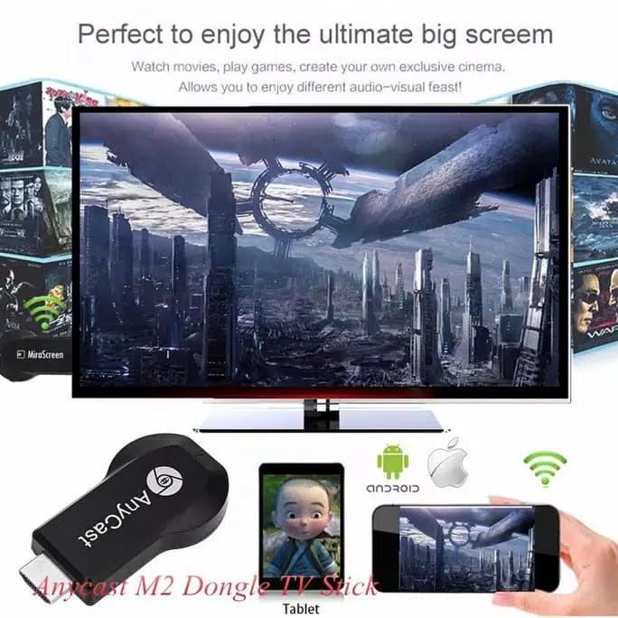 Promo  M4 ANYCAST HDMI DONGLE 1080 Wireless Wifi Display Receiver TV | Receiver TV