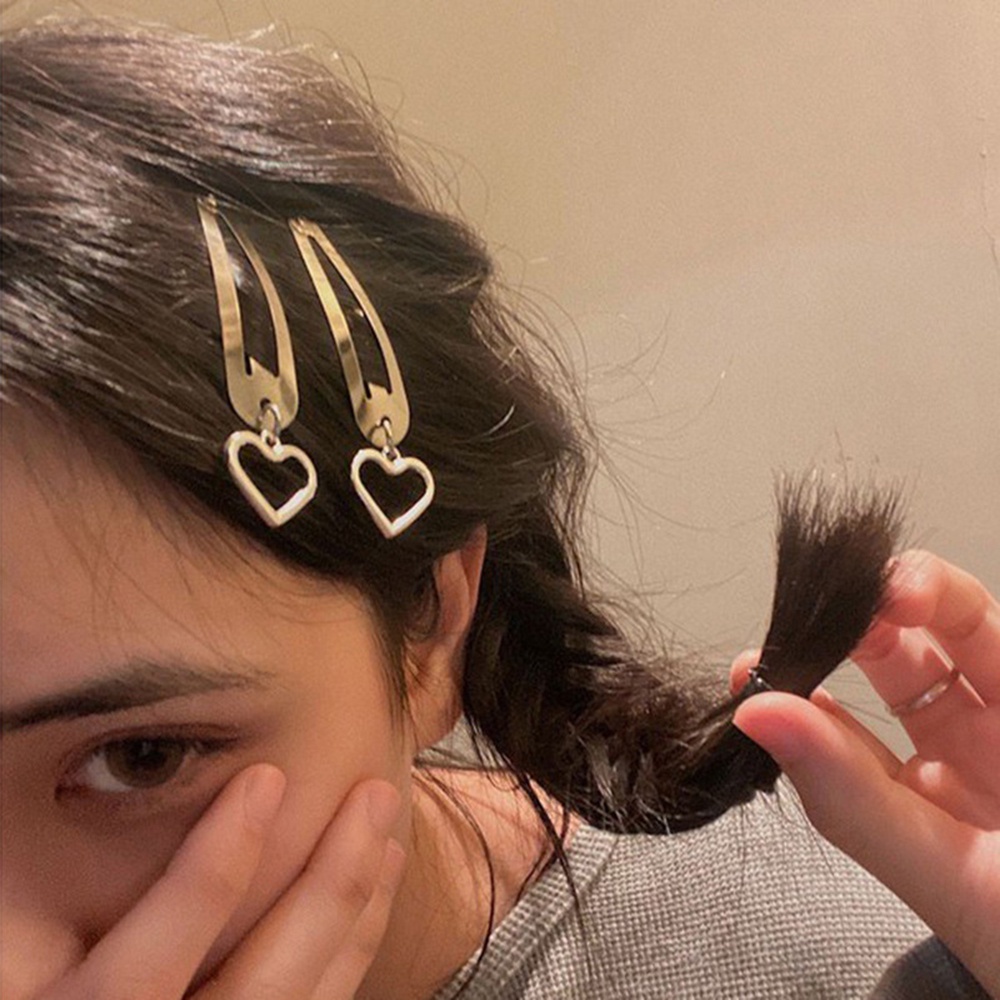 【COD Tangding】Personality Metal Pendant BB Clip Disco Cool Girl Hair Bang Clip Simple Versatile Hair Tide