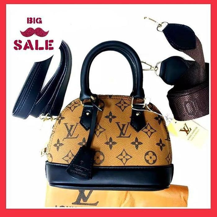 SALE  TAS WANITA ALMA MINI PREMIUM ASLI IMPORT 2 STARP + GEMBOK TAS FULL EMBOSED