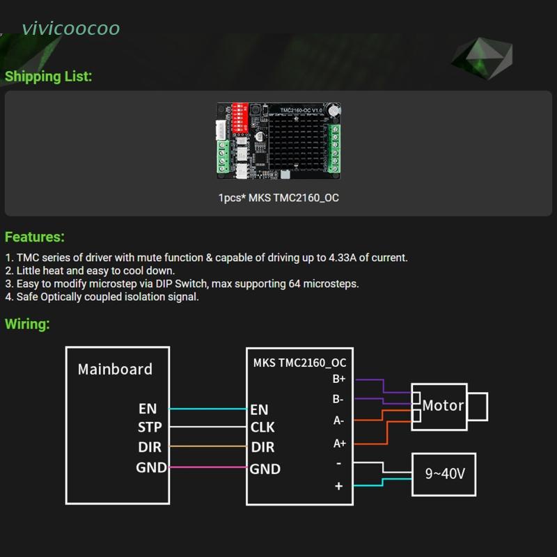 Vivi TMC2160 Driver Motor Stepper Untuk MKS TMC 2160 Printer 3D