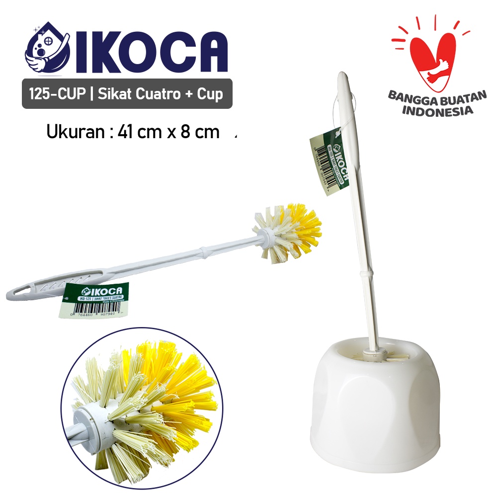 KtmStore Sikat WC Toilet + CUP Bulat Sikat Nilon Cuatro IKOCA IKO-125-CUP