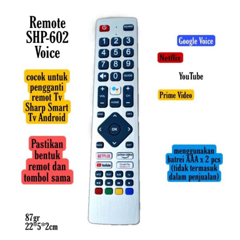 Remote TV Sharp Smart Tv Androit