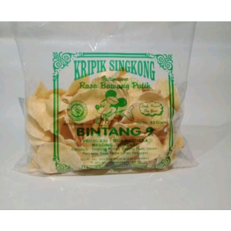 

Kripik Singkong Bintang 9| Kripik singkong madura netto 70g