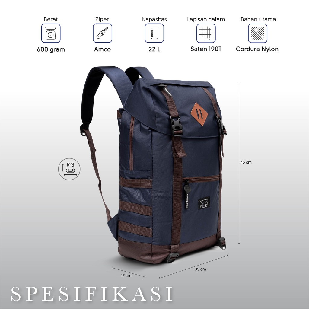 [BISA COD] Tas Punggung Pria Distro Tas Ransel Laptop Cowok Backpack Laki Laki Sekolah Kuliah Travel