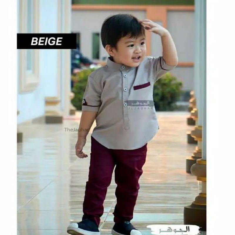 Setelan Pakaian Muslim Anak Laki-Laki Usia ( 1 - 6 )  tahun // Pakaian Muslim // Koko Anak // Setela