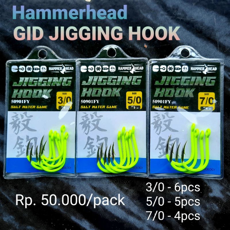 MATA PANCING GLOW GID HAMMERHEAD JIGGING HOOK 50901FY