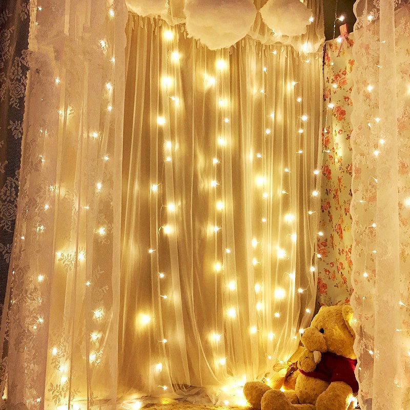 [Ready Stok] Lampu Tumblr Lampu Natal Tirai Panjang 3 x 3 meter LED Tumblr Light Tirai 3x3 | LED Long Curtain Gorden Light Lampu Hias Kamar lampu hias led lampu dekorasi murah