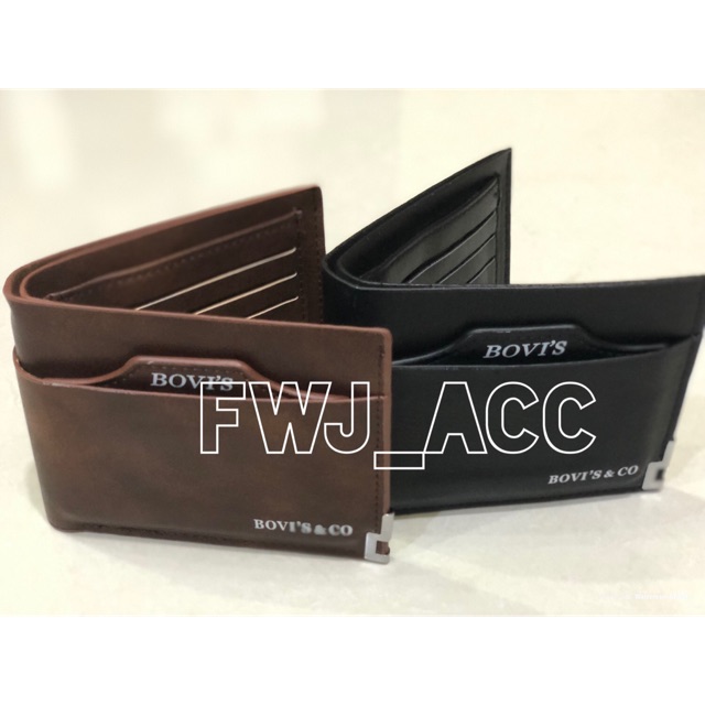 Dompet Pria Original Ori Bovis Terbaru Bahan Kulit Sintetis Premium Harga Murah Terjangkau Model Kantung Depan Bisa Buat Taruh  Kartu Transportasi Biar Mudah saat Digunakan