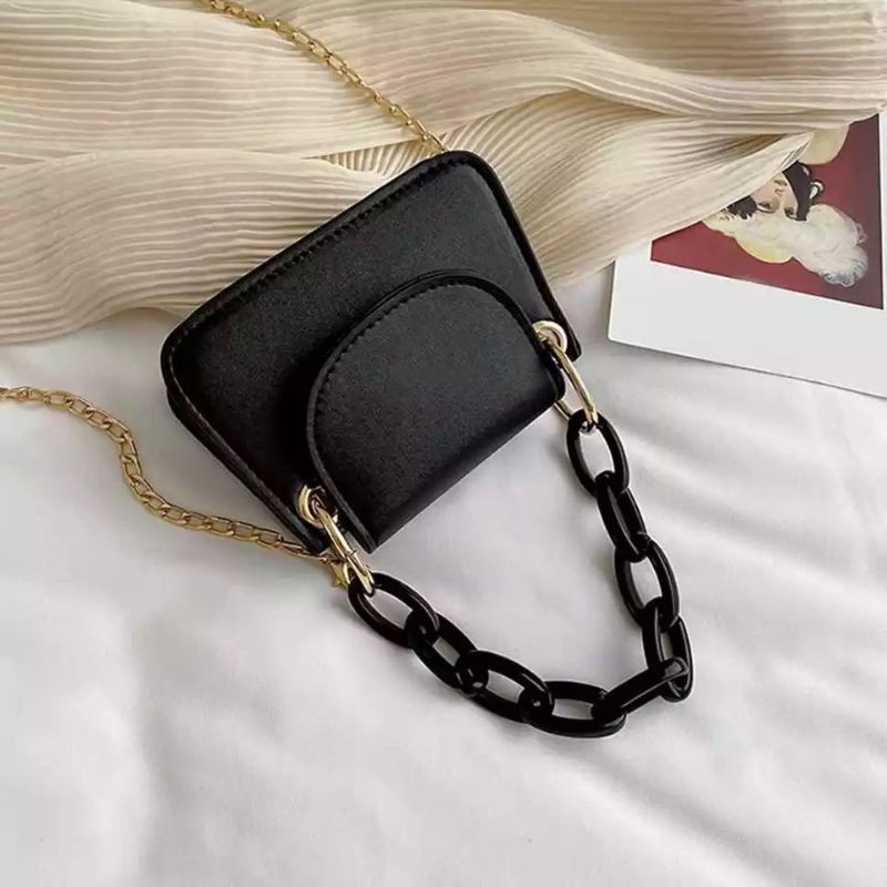 OSM JKT T5231 Tas Selempang Wanita / Tas Selempang Rantai Fashion Wanita / Tiny Chain / Tas Bahu Rantai Fashion Korea