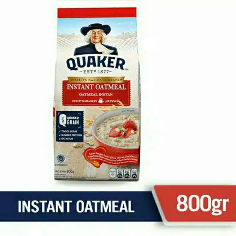 

Quaker Instant Merah 800G - Oatmeal (Reff)